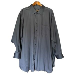 NEW Michael Kors No Iron Gray Button Down Shirt Size 20 34/35 Long Sleeve Shirt